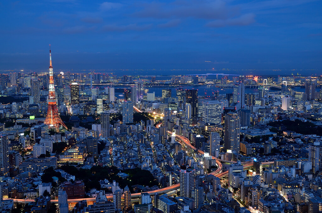 Tokyo sky city view